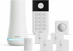 SimpliSafe Sistema de seguridad inalámbrico para el hogar de 8 piezas, monitoreo profesional 24/7 opcional, sin contrato, compatible con Alexa y Google Assistant, color blanco