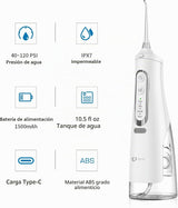 R REVA Irrigador dental inalámbrico para dientes, encías y aparatos...