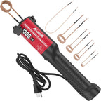 Induction Heater 1300W 110V Eliminación de pernos, Herramienta de calefacción inductiva magnética de mano con 5 bobinas para retiro de tornillos oxidados, Rojo