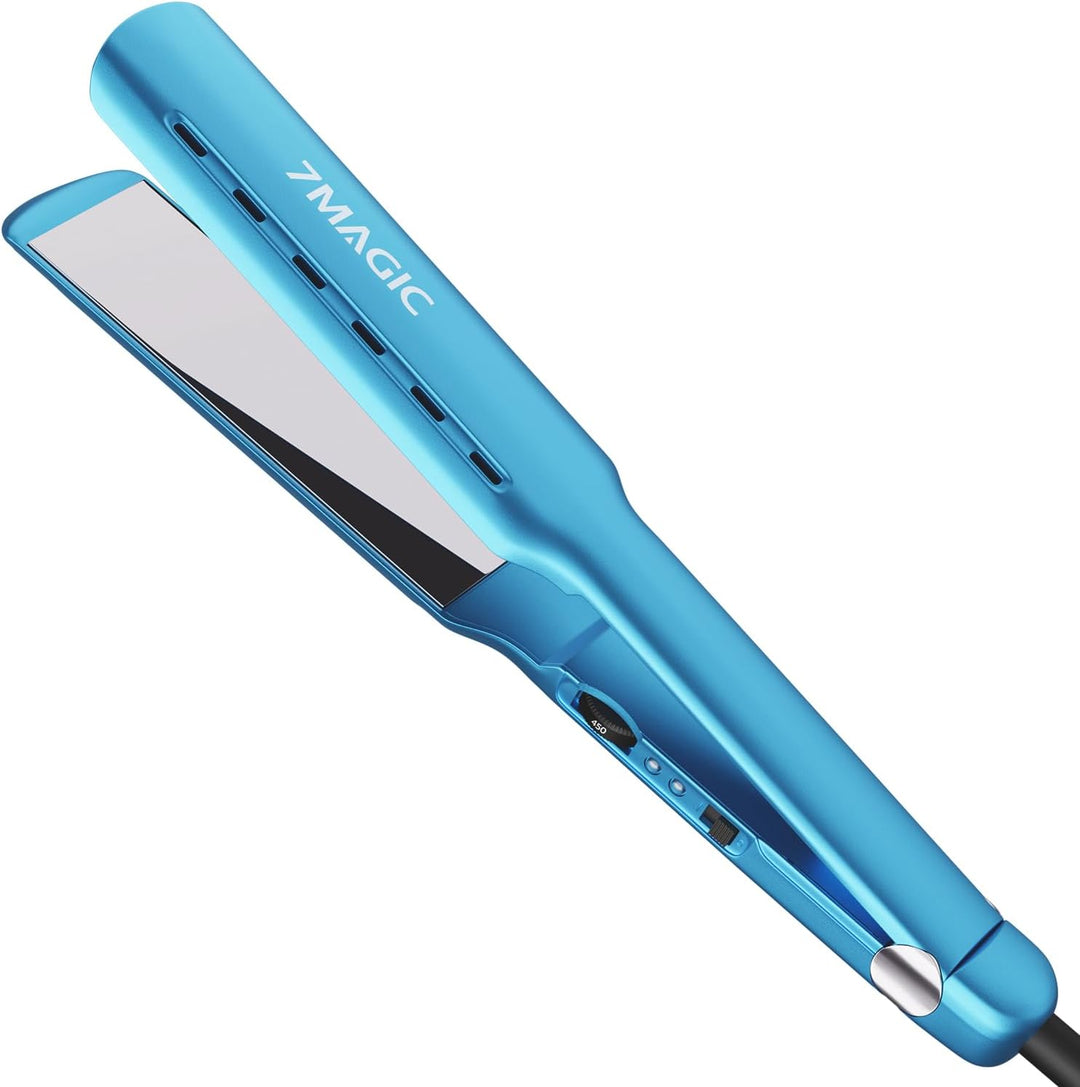7MAGIC Nano Titanium - Plancha plana de 1.7 pulgadas para cabello g...