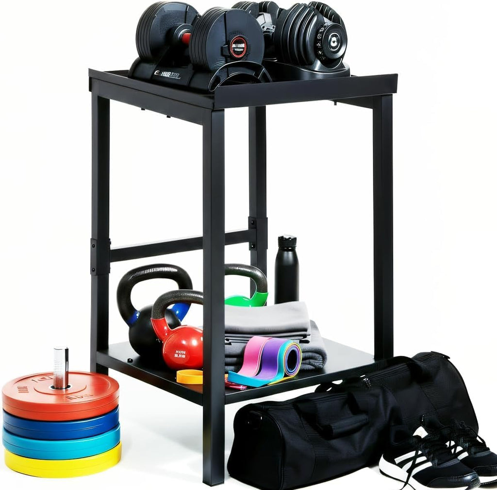 Rack Ajustable para Mancuernas/Kettlebells 500-800LB Pesado con Cobertura Opcional