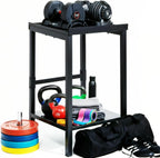 Rack Ajustable para Mancuernas/Kettlebells 500-800LB Pesado con Cobertura Opcional