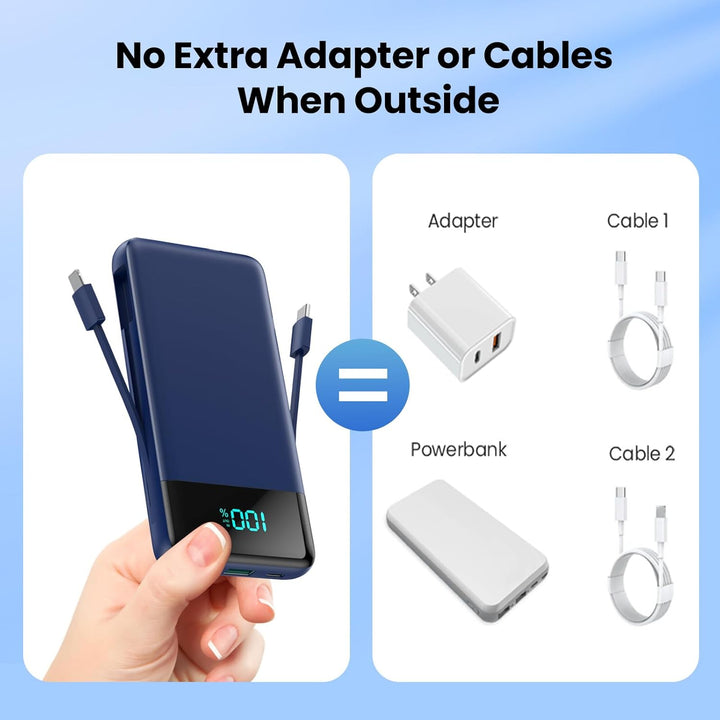 AONIMI Cargador portátil para iPhone 13800mAh USB C Power Bank con...