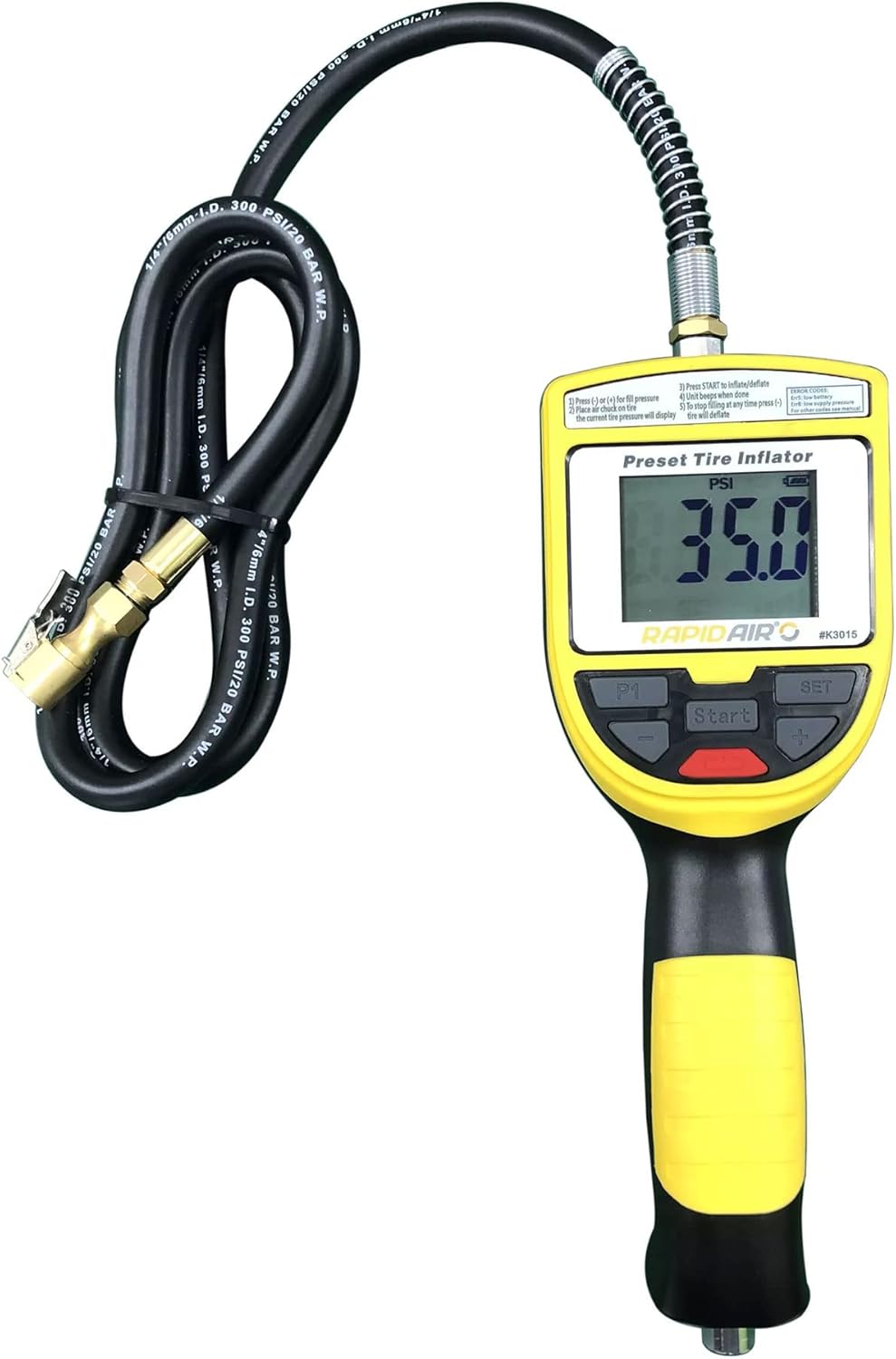 Rapidair Inflador de Neumáticos Automático de 175 PSI Rapid Air K30...