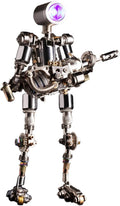 Mostarle Terminator M Rompecabezas de Metal 3D, Kit de Modelo de Robot Mecánico Arcynix DIY, Diseño de Ciencia Ficción con Característica de Luz LED, Regalo Único para Adultos y Adolescentes (Púrpura)