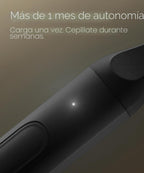 SURI Cepillo de dientes eléctrico Pro Sonic | Batería para más de 4 semanas | Sensor de presión | Cuerpo de aluminio | Temporizador de 2 minutos | Cabeza a base de plantas | Negro