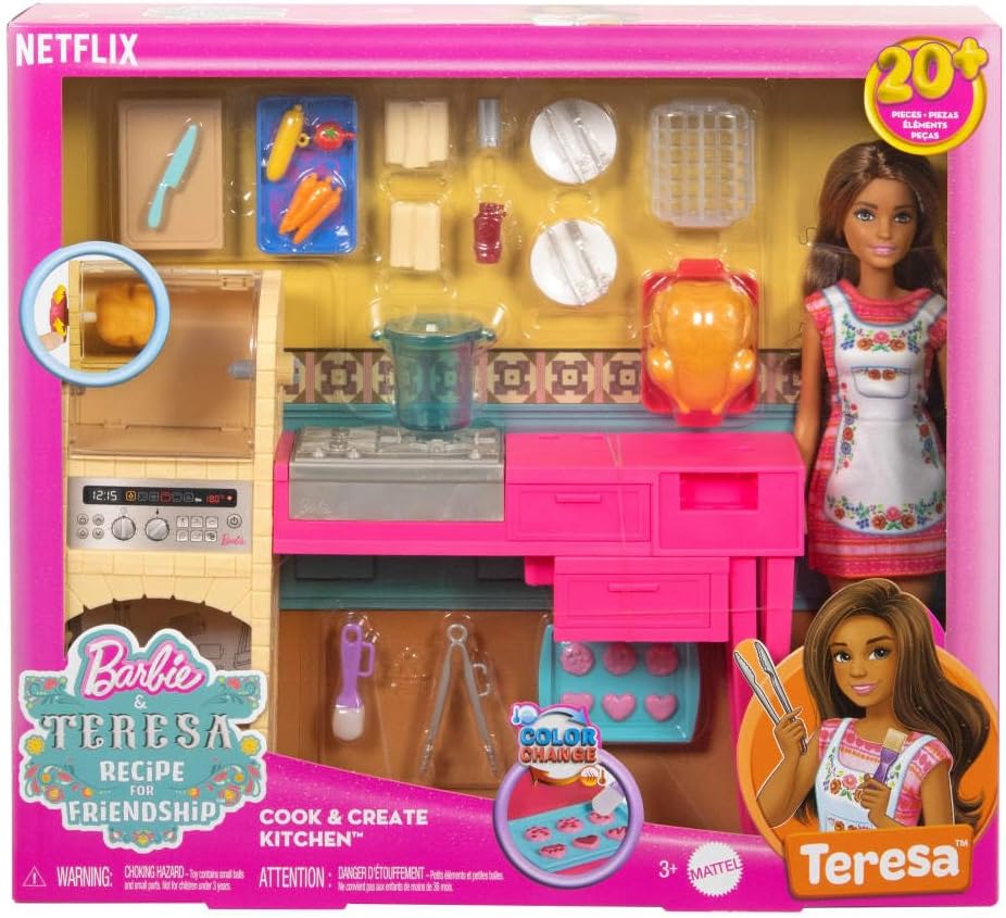 Barbie y Teresa Receta para la Amistad: muñeca de moda Teresa y jue...