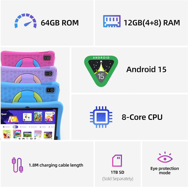 Plimpton Tablet para niños de 10 pulgadas \u2013 Tablet Android 15...