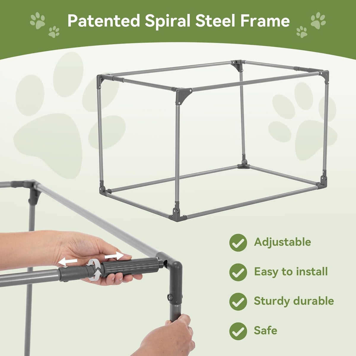 PETSFIT Jaula portátil suave de 36 pulgadas para perros – Marco resistente en espiral patentado, perrera plegable para perros medianos y grandes, 3 puertas de malla, cremalleras con cerradura