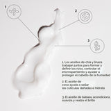 Crema para rizos OUAI - Crema definidora de rizos con aceite de chí...