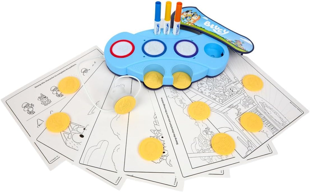 Crayola Magic Light Up Bluey Stamper Art Set, para colorear y estampado sin