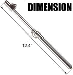 CZC AUTO Medidor de presión de neumáticos, pie recto, resistente, portabrocas de doble cabezal, medidor de aire de servicio automático, 10-150 PSI, 100-1000 KPa para camión, automóvil, caravana,