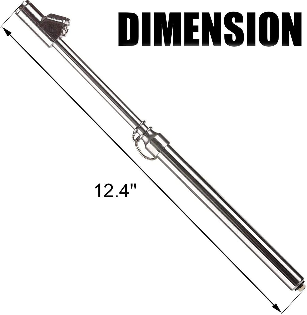 CZC AUTO Medidor de presión de neumáticos, pie recto, resistente, portabrocas de doble cabezal, medidor de aire de servicio automático, 10-150 PSI, 100-1000 KPa para camión, automóvil, caravana,