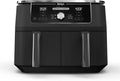 Freidora de aire Ninja DZ401 Foodi 10 Quart 6 en 1 DualZone XL de 2 canastas con 2 canastas de freír independientes, Match Cook y Smart Finish para asar, hornear, deshidratar para comidas rápidas y