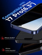 MAGIC JOHN Protector de Privacidad para Pantalla de iPhone 17 Pro, Instalación Fácil Paquete de 2