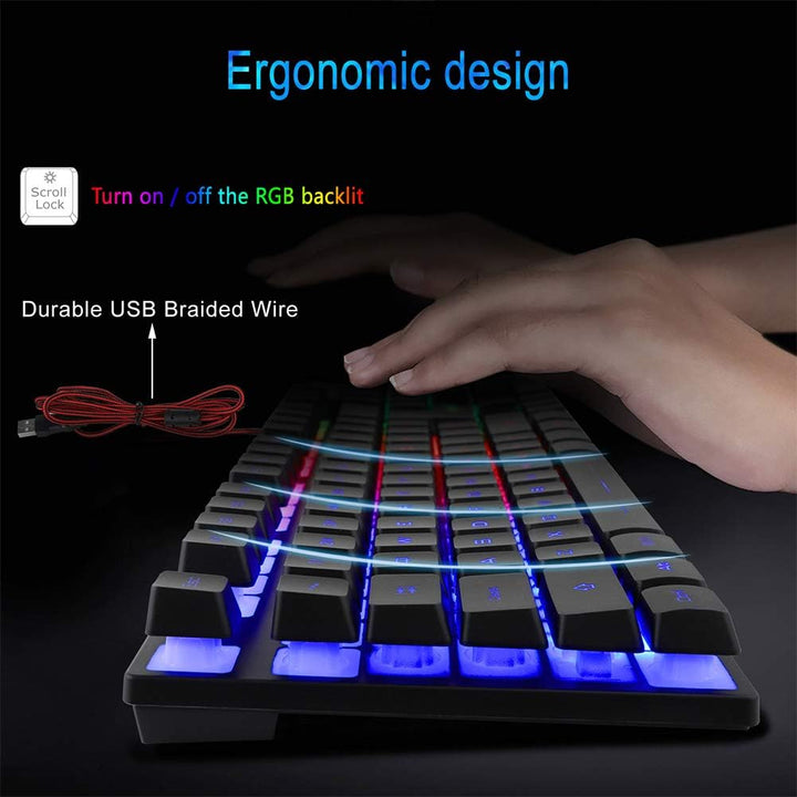 BlueFinger Combo de Teclado RGB para Juegos y Ratón Retroiluminado,...