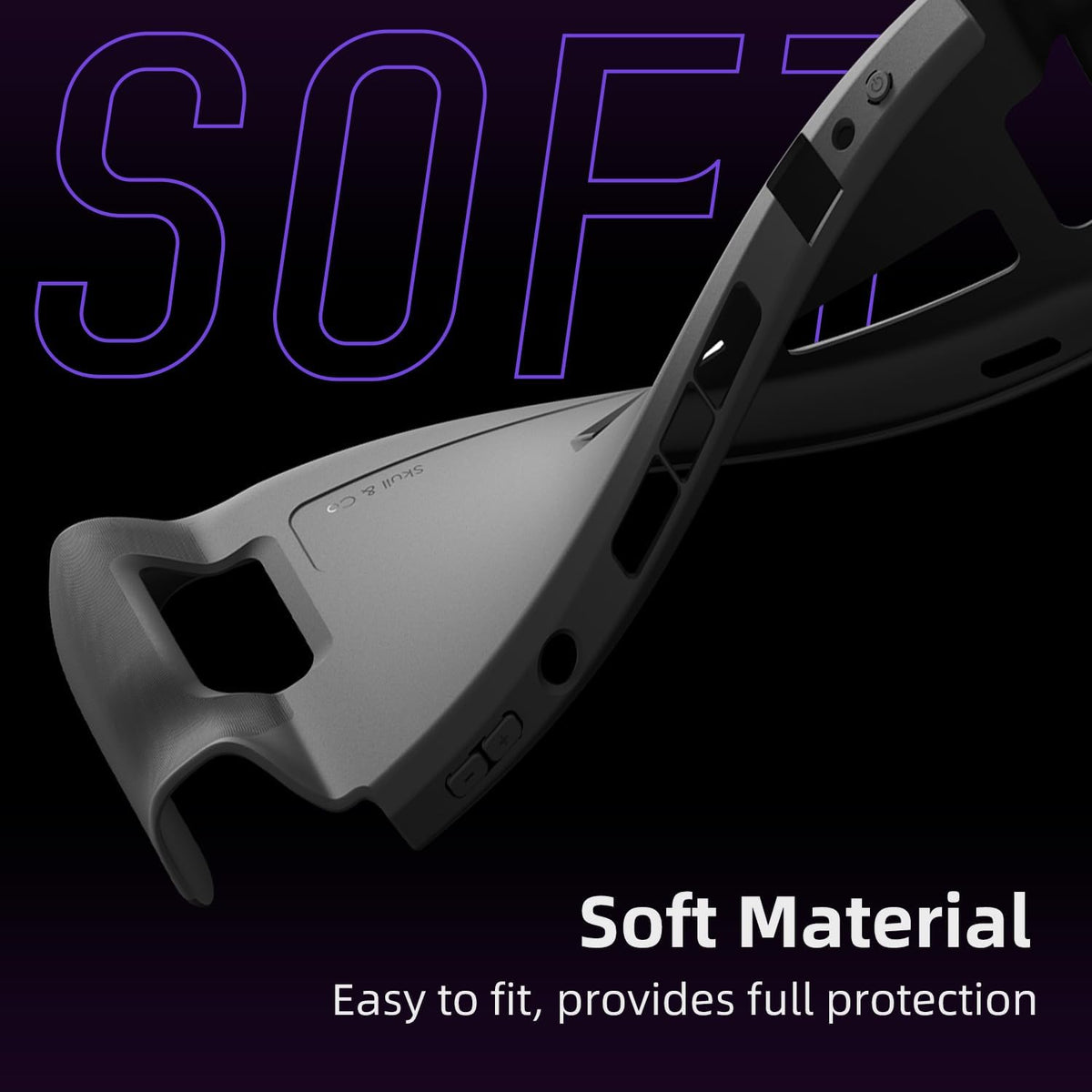 Skull & Co. GripCase SD para SteamDeck: una funda protectora suave con empuñaduras texturizadas, protección completa y soporte, absorción de golpes antideslizante y diseño de cubierta antiarañazos