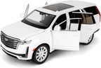 1:24 Escalade SUV Modelo Coche, Aleación Diecast Coche Coleccionable Regalo Blanco