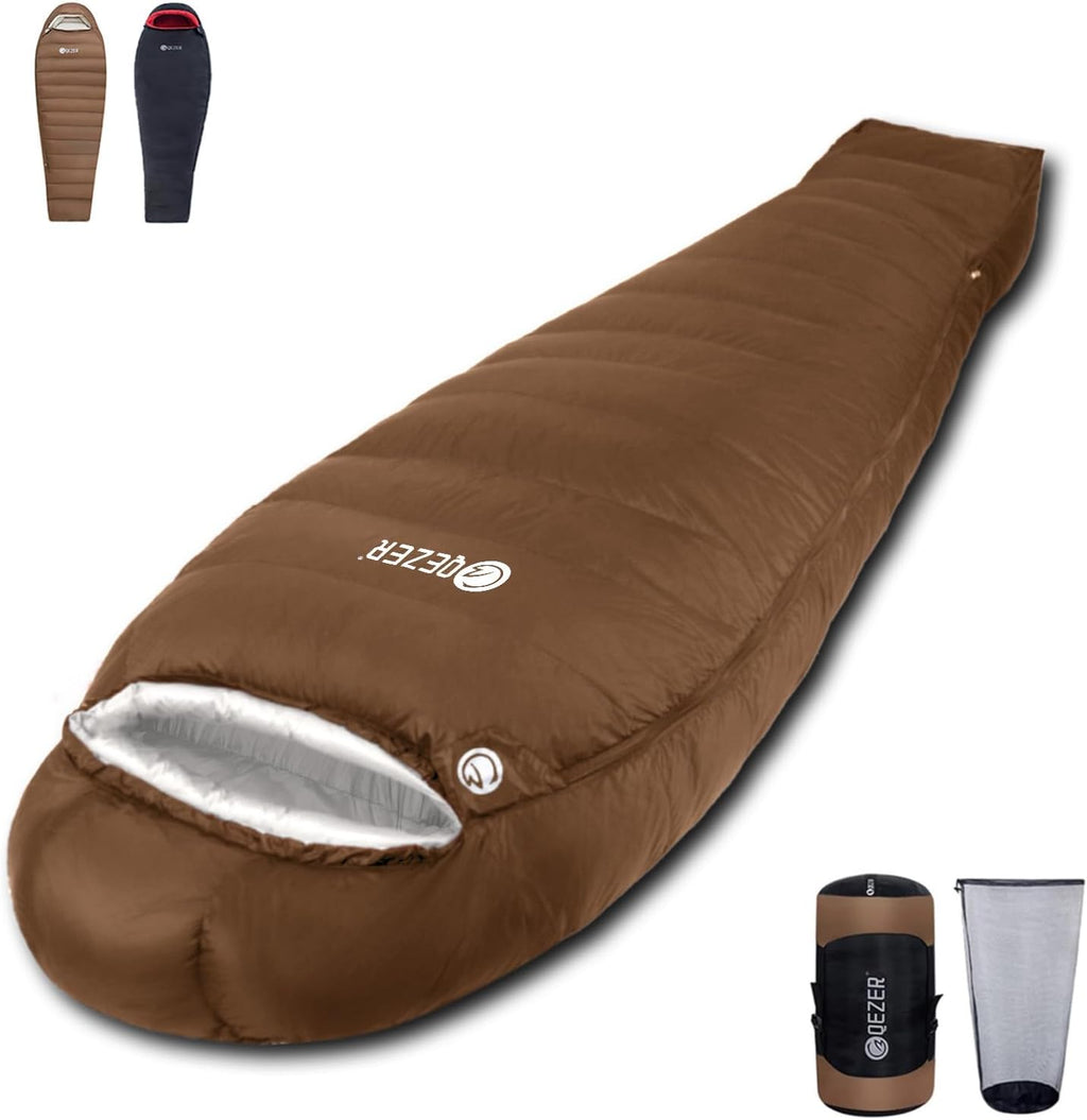 Manta/ Bolso de dormir con temperatura de 0 °C para adultos, camping de clima frío