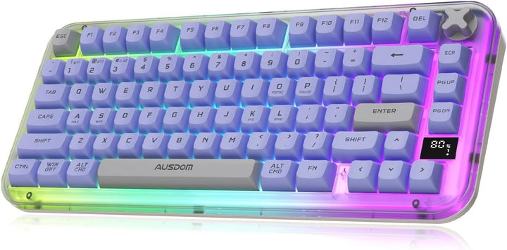 AUSDOM K75pro Teclado Inalámbrico Cremoso para Juegos, Teclado de C...