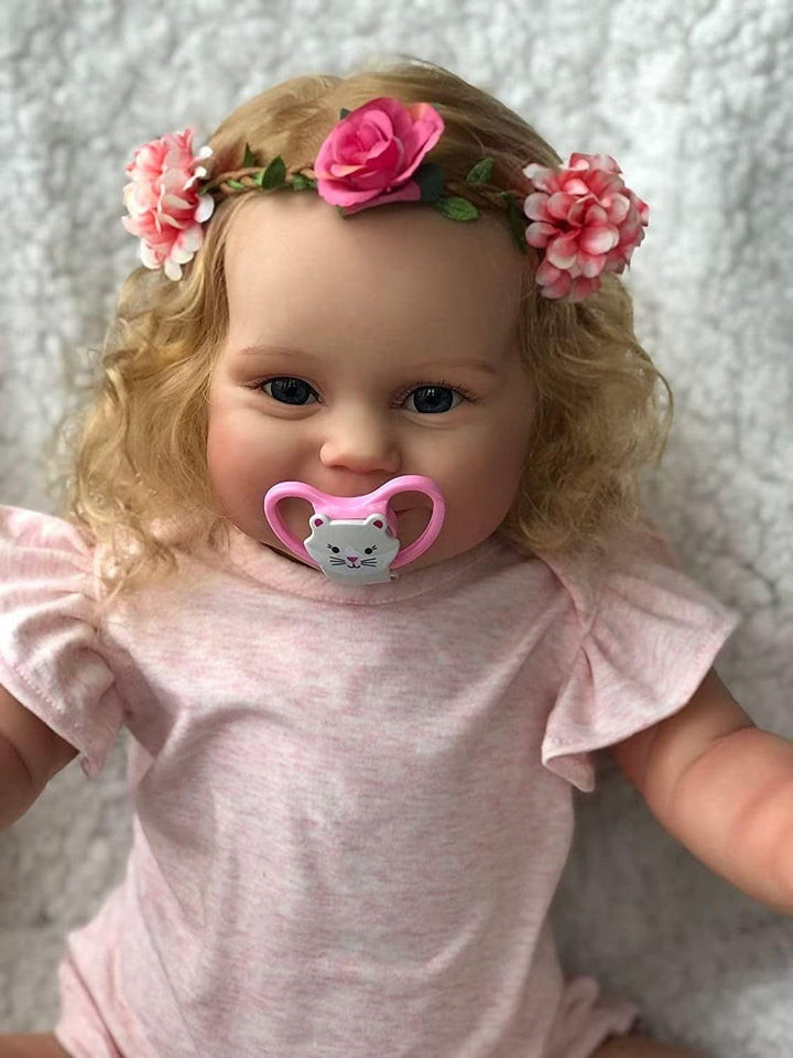 iCradle Lovely Real Look Reborn Baby Doll Girl - Muñeca de silicona...