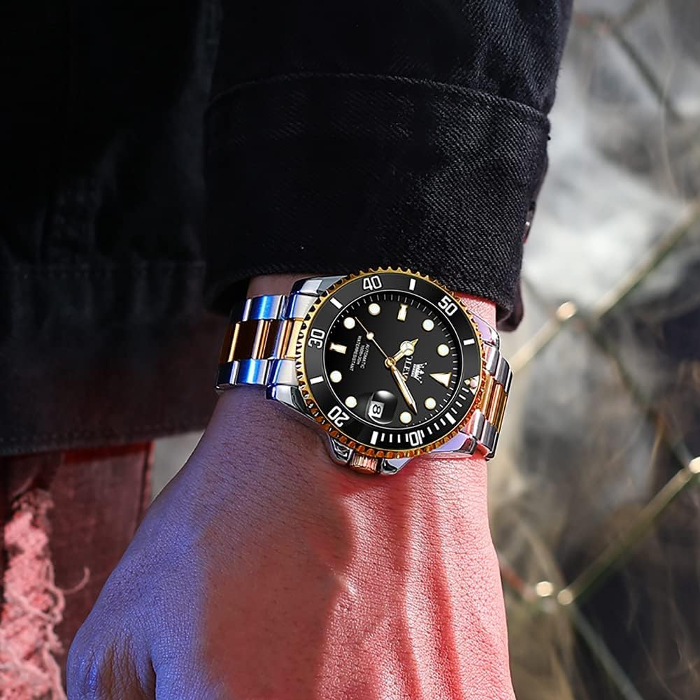 OLEVS Reloj Automático Mecánico para Hombre de Lujo, Recia Carga Automática