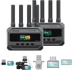 Accsoon CineView SE 4K Wireless SDI HDMI Transmisor y receptor de video, 4K30/1080P60 Control de cámara Sistema de transmisión de video, 1312 pies 50 ms Lat. USB +4 aplicaciones de monitoreo, par
