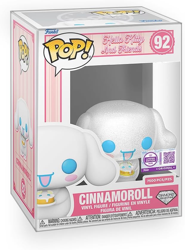 Funko Pop! Sanrio: Hello Kitty & Friends - Cinnamoroll Diamond Glitter (7,500 piezas de edición limitada) Exclusivas figuras de vinilo coleccionables con protector de caja