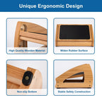 Lámpara StrongTek Reposapiés ergonómico debajo del escritorio, reposapiés de oficina de madera de 3 alturas ajustables, gran superficie antideslizante, mejora la postura y la circulación sanguínea, hasta 400