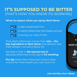 Next Move Aerosol para el aliento | 5 sabores (menta ártica, sandía...