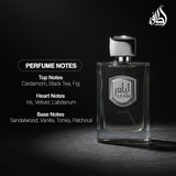 Lattafa Liam Grey Eau de Parfum Spray para Unisex, 3.4 onzas