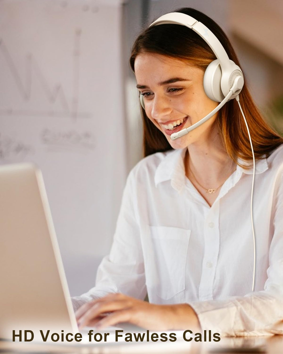 JIAMQISHI Auriculares USB con micrófono para PC, auriculares de com...