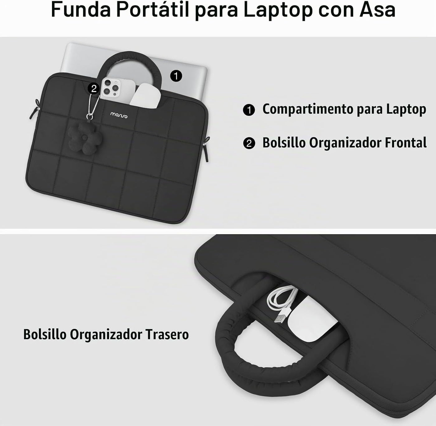 MOSISO Bolsa para laptop de 16 pulgadas, 15-15.6 pulgadas, compatib...