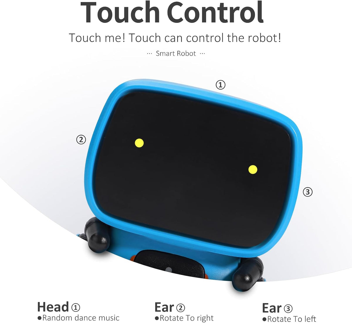 GILOBABY - Robot inteligente, control táctil y de voz juguete interactivo para niños de 3 a 5 años