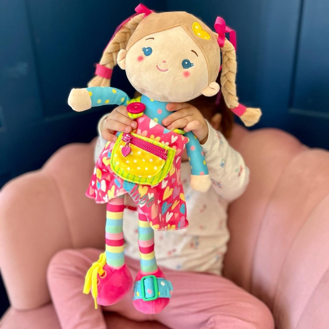 LeyaDoll Muñeca de Bebé Suave Educativa (16''), Muñeca Sens...