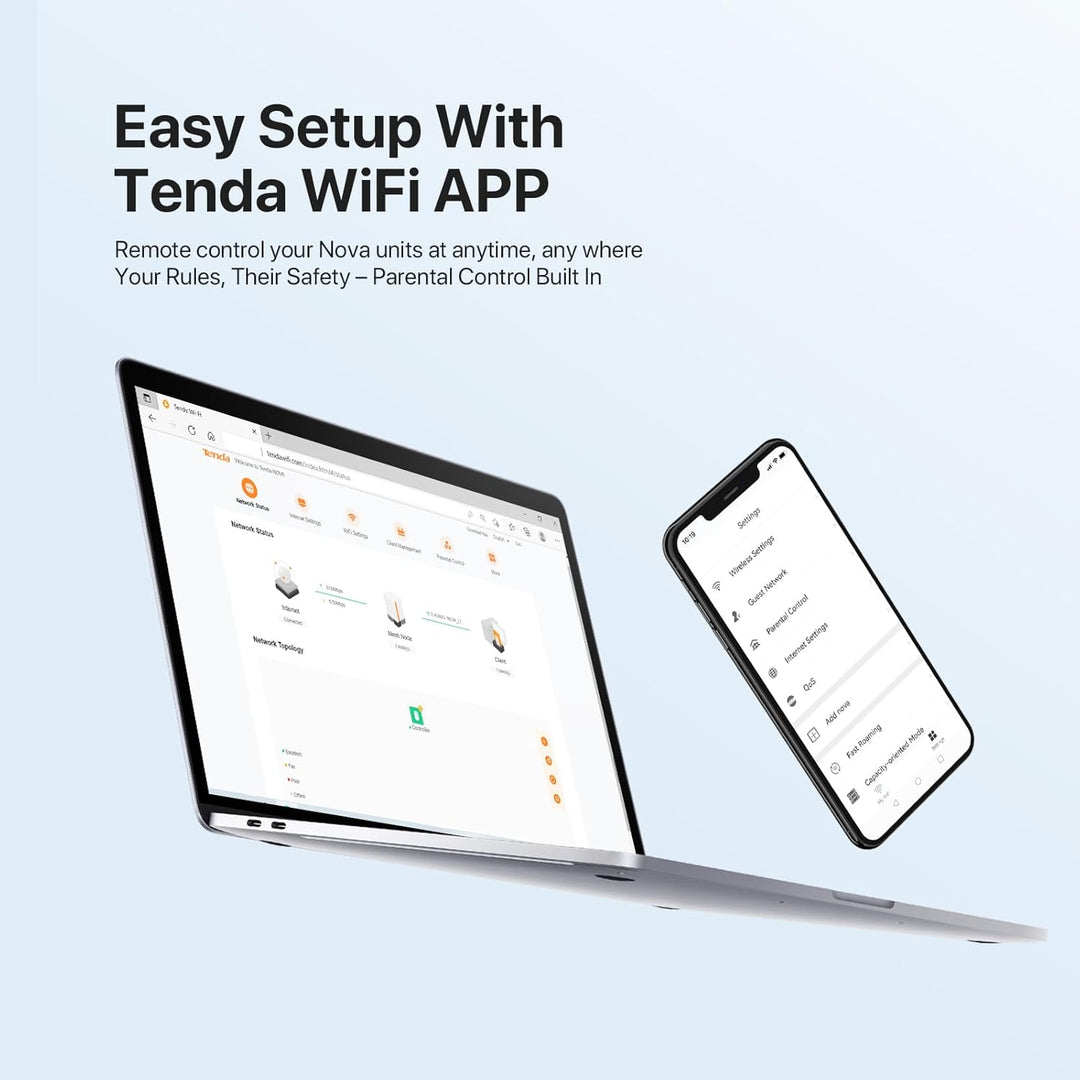 Tenda AX1500 Mesh WiFi 6 Sistema Nova MX3 - Cubre hasta 3500 pies c...