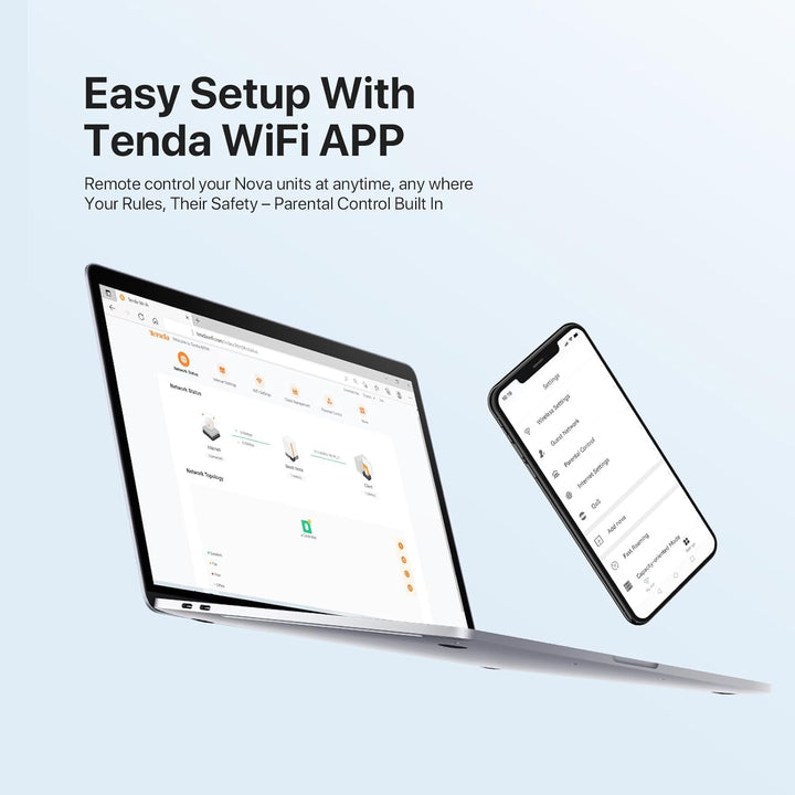 Tenda AX1500 Mesh WiFi 6 Sistema Nova MX3 - Cubre hasta 3500 pies c...