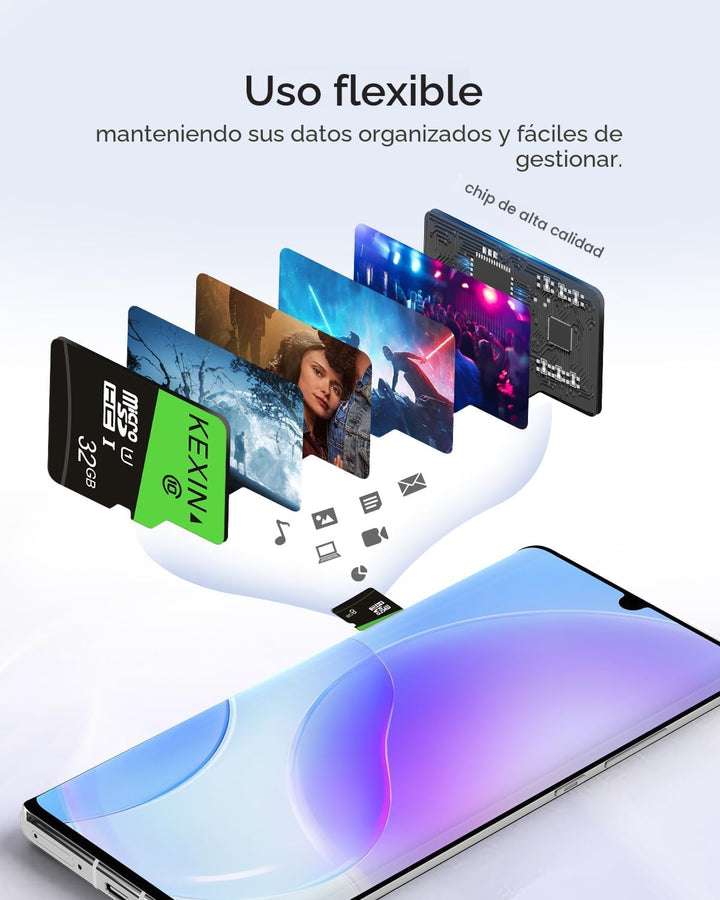 KEXIN Paquete de 3 tarjetas de memoria micro SD de 32 GB MicroSDHC...