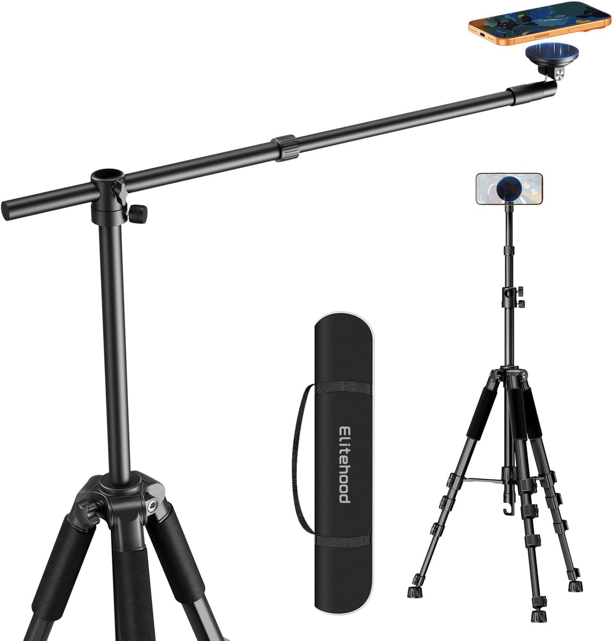 elitehood Trípode magnético para iPhone con brazo extensible de 25 pulgadas
