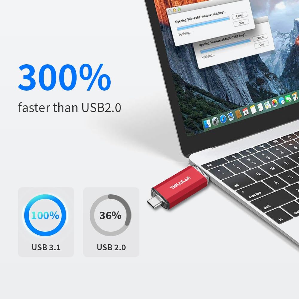 Thkailar Unidad flash USB C de 1 TB para MacBook y teléfonos Androi...