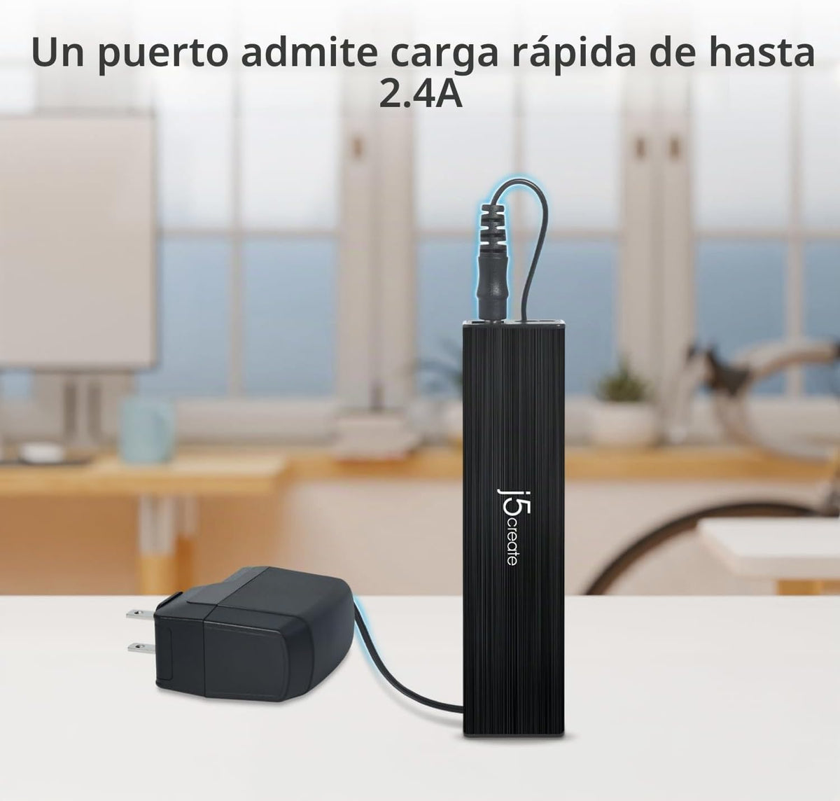j5create, JUH377, hub USB 3.0 de 7 puertos, alimentado