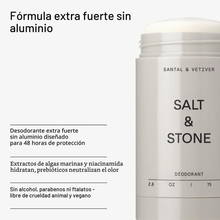 SALT &amp; STONE Desodorante libre de aluminio | Protección extra d...