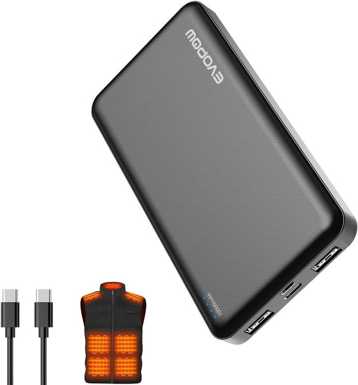 Evopow Cargador portátil de batería de 10000 mAh, USB C de entrada...