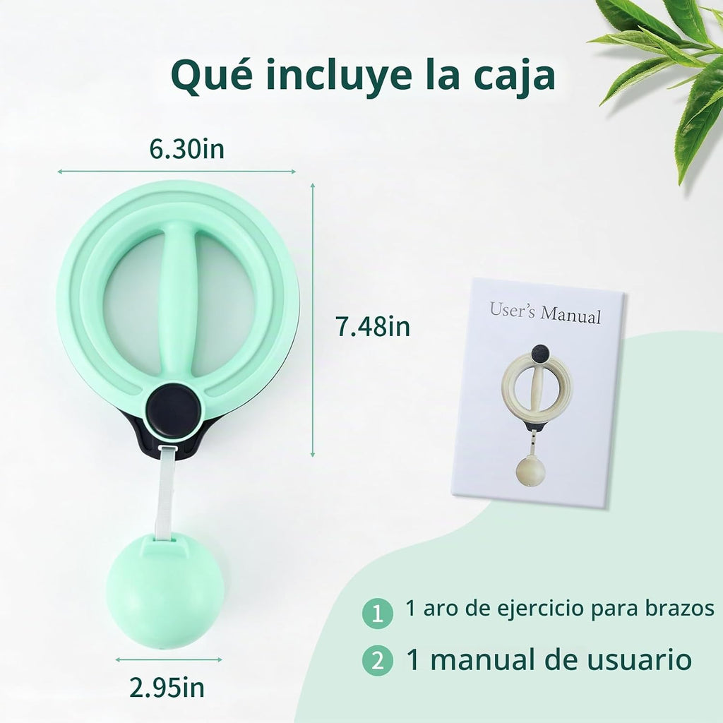 OurStarry Aro de entrenamiento de brazo para mujeres y hombres, entrenador de antebrazo con manivela de 360 grados, ejercitador de hombros y pecho para entrenamiento de muñeca y parte superior del