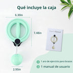 OurStarry Aro de entrenamiento de brazo para mujeres y hombres, entrenador de antebrazo con manivela de 360 grados, ejercitador de hombros y pecho para entrenamiento de muñeca y parte superior del
