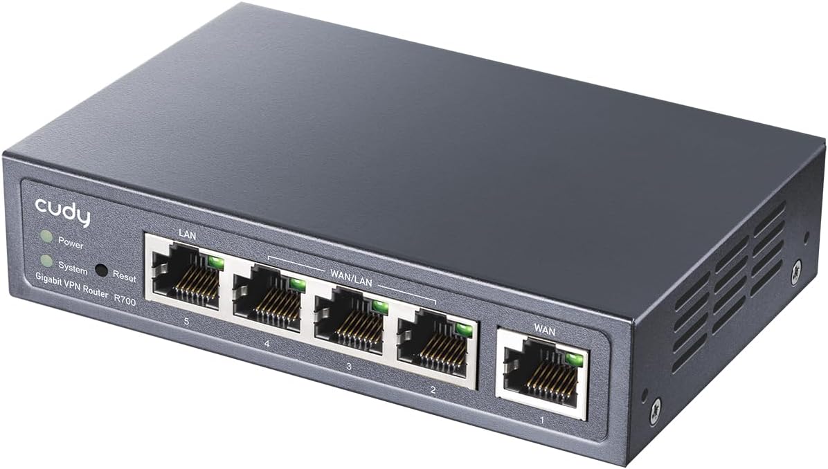 Cudy Nuevo enrutador VPN Gigabit Multi-WAN, hasta 4 puertos WAN Gig...