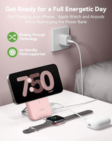 Cargador portátil magnético para iPhone y Apple Watch, banco de ene...