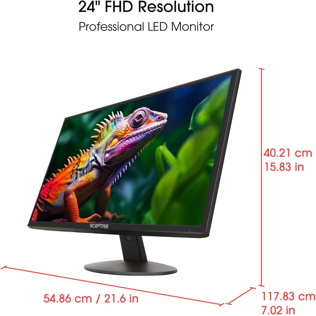 Sceptre - Monitor LED delgado Prime de 24 pulgadas, 1080p 99% sRGB...
