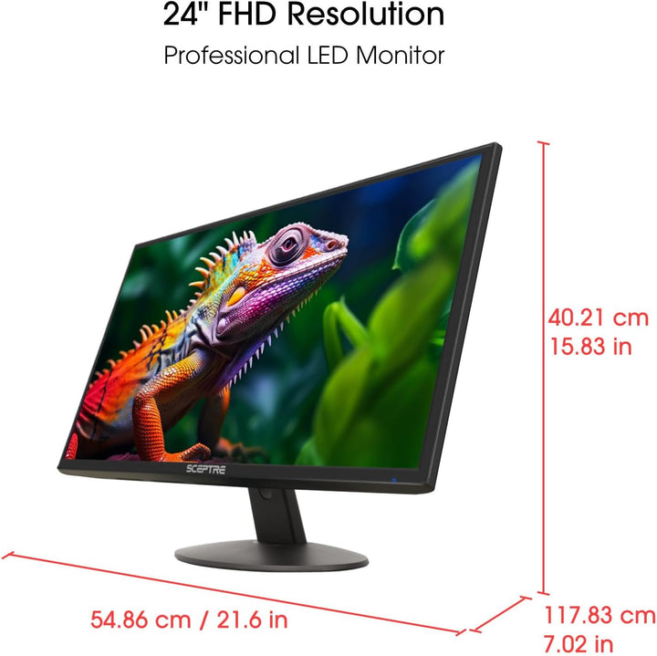 Sceptre - Monitor LED delgado Prime de 24 pulgadas, 1080p 99% sRGB...