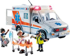 Ambulancia Playmobil con accesorios y 3 figuras